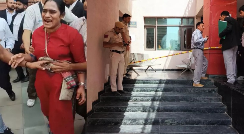 ഡൽഹി സാകേത് കോടതിയിൽ വെടിവെപ്പ്.