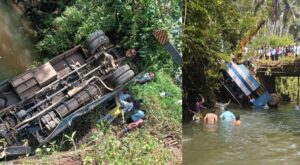 കോഴിക്കോട് കെഎസ്ആർടിസി ബസ് പുഴയിലേക്ക് മറിഞ്ഞ് അപകടം; ഒരു മരണം, നിരവധി പേർക്ക് പരുക്ക്