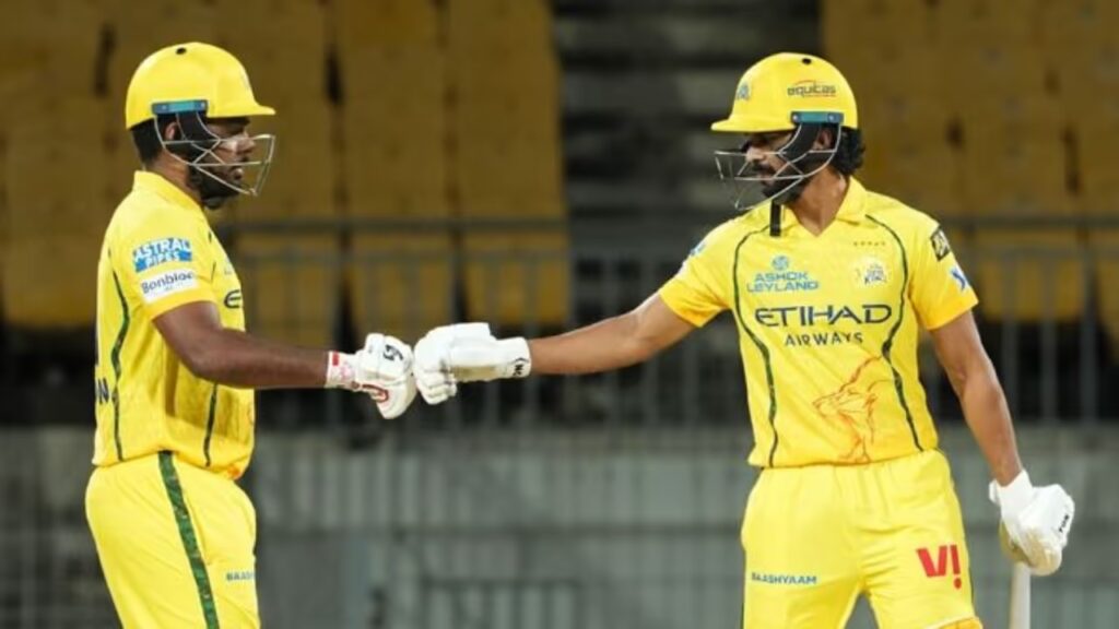 സഞ്ജു ഉള്‍പ്പെടെയുള്ളവര്‍ നിരാശപ്പെടുത്തി; രാജസ്ഥാന്‍ റോയല്‍സിനെതിരെ ചെന്നൈക്ക് ബാറ്റിംഗ് തകര്‍ച്ച