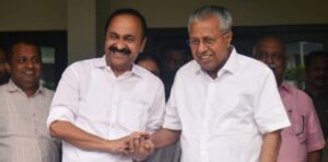 പിണറായി സർക്കാർ തുടങ്ങിവച്ച വികസന പ്രവർത്തനങ്ങൾ തുടരും’; വി ഡി സതീശനെ കൈപിടിച്ച് സ്വീകരിച്ച് പിണറായി...