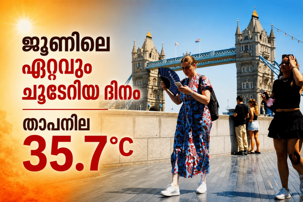 ജൂണിലെ ഏറ്റവും ചൂടേറിയ ദിനം; താപനില 35.7ഡിഗ്രി സെൽഷ്യസ്