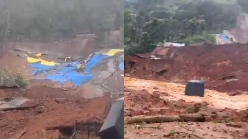 വയനാട് മണ്ണിടിച്ചിൽ: സ്ഥലത്ത് വീണ്ടും കനത്ത മഴ; ഒരു വീടും പള്ളിയും പൂർണമായും തകർന്നു, പ്രദേശത്ത് നിന്നും ആളുകളെ മാറ്റിത്തുടങ്ങി