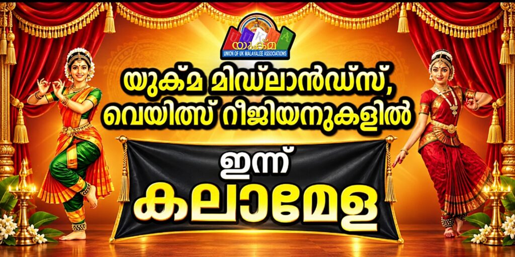 യുക്മ മിഡ്ലാൻഡ്സ്, വെയിത്സ് റീജിയണുകളിൽ ഇന്ന് കലാമേള….. പതിനേഴാമത് യുക്മ ദേശീയ കലാമേള നവംബർ 7ന് ചെൽറ്റൻഹാമിൽ; റീജിയണൽ കലാമേളകൾ പുരോഗമിക്കുന്നു.